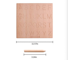 Reversible Alphabet Wooden Tracing Board – ABC Upper & Lowercase Learning Aid