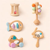 Wooden Baby Rattle Set