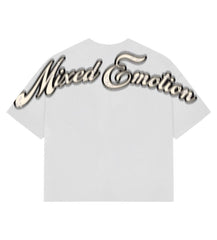 Mixed Emotions Pearl Cropped Tee White