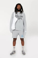 GALLERY DEPT.CENTER LOGO HOODIE Washed Letter Printed Loose Hoodie Sweatshirt for Men