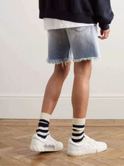 GALLERY DEPT Indian INDIANA High Street Retro Destruction Washed Outdated Hairy Denim Shorts