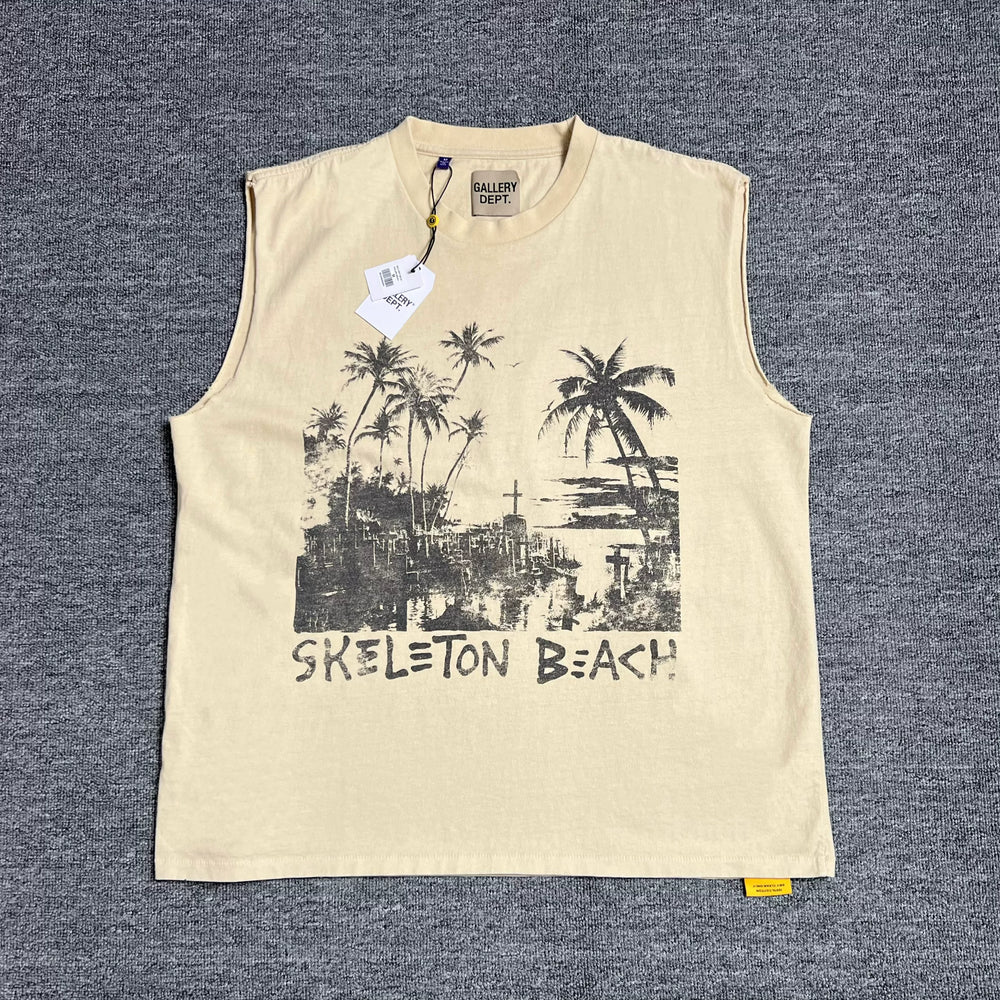GALLERY DEPT.DAY NIGHT SLEEVELESS TEE Coconut Coast Loose Casual Tank Top