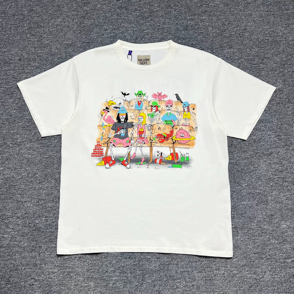 GALLERY DEPT.SKELETON BEACH THEATE TEE Skull Beach Theater Short sleeved T-shirt