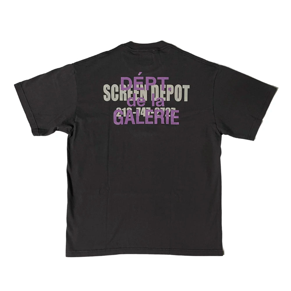 GALLERY DEPT SCREEN DEPOT Vintage Vintage Printed G-letter Short sleeved T-shirt Trendy Men and Women