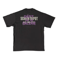 GALLERY DEPT SCREEN DEPOT Vintage Vintage Printed G-letter Short sleeved T-shirt Trendy Men and Women