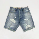 GALLERY DEPT Indian INDIANA High Street Retro Destruction Washed Outdated Hairy Denim Shorts