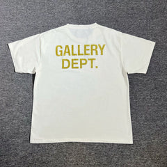 GALLERY DEPT.SKELETON BEACH SURF TEE Beach Surfing Glitter Printed Short Sleeve T-shirt