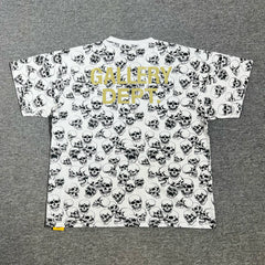 GALLERY DEPT.SKULL TEE Full Print Black Skull High Street Short Sleeves