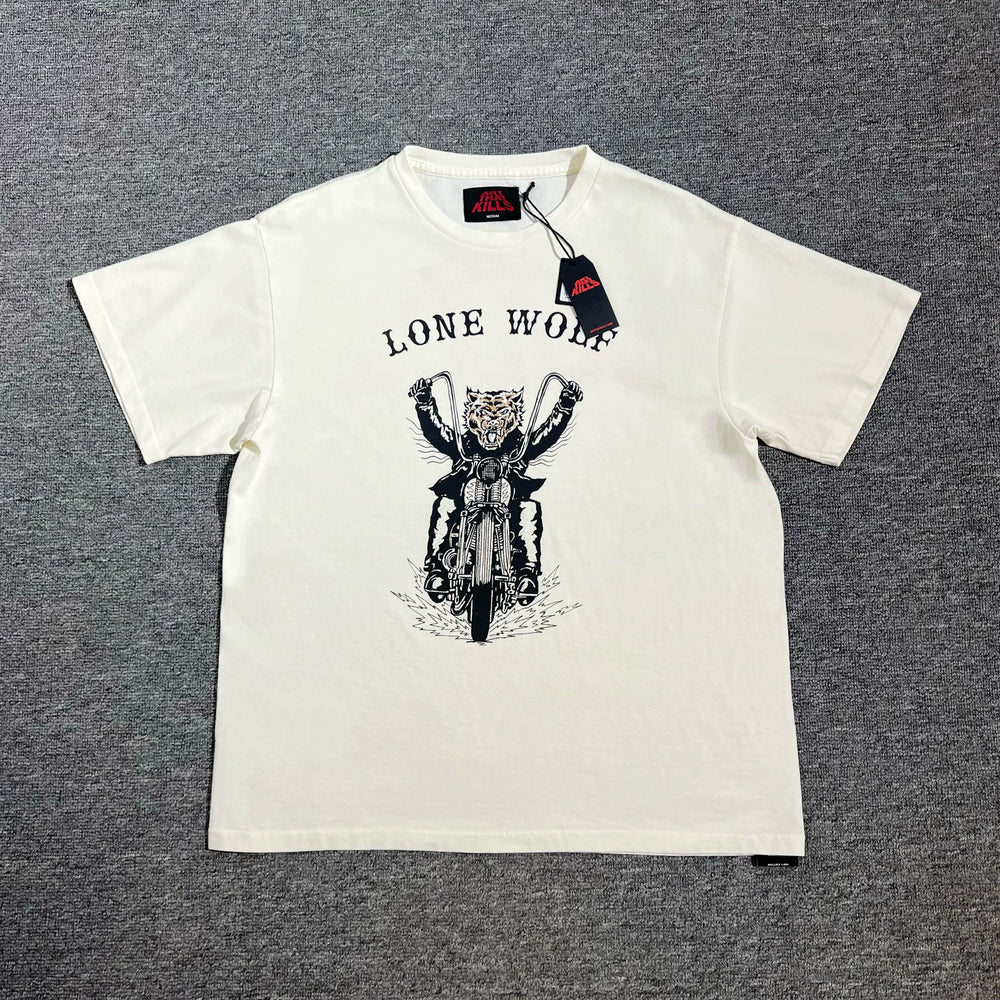 GALLERY DEPT. LONE WOLF TEE Lone Wolf Motorcycle American High Street Laundry Short Sleeve T-shirt