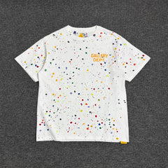 Gallery Dept. Le Pop Printed T-shirt in Cotton, hand-painted short sleeved with splashed ink
