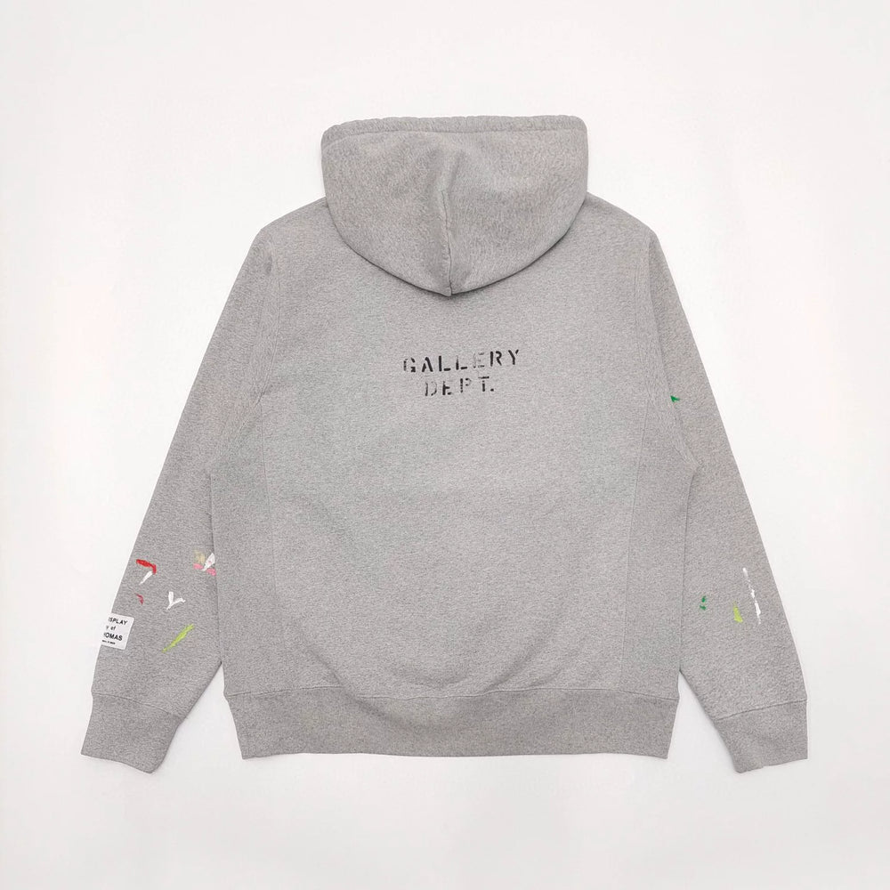 GALLERY DEPT hand-painted splashed ink gray small letters American high street vintage hoodie