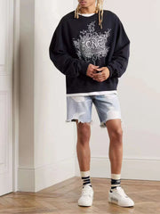 GALLERY DEPT Indian INDIANA High Street Retro Destruction Washed Outdated Hairy Denim Shorts