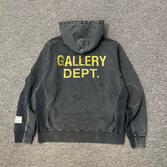 GALLERY DEPT.ARCHIVE HOODIE洗水破坏补丁废土高街卫衣帽衫