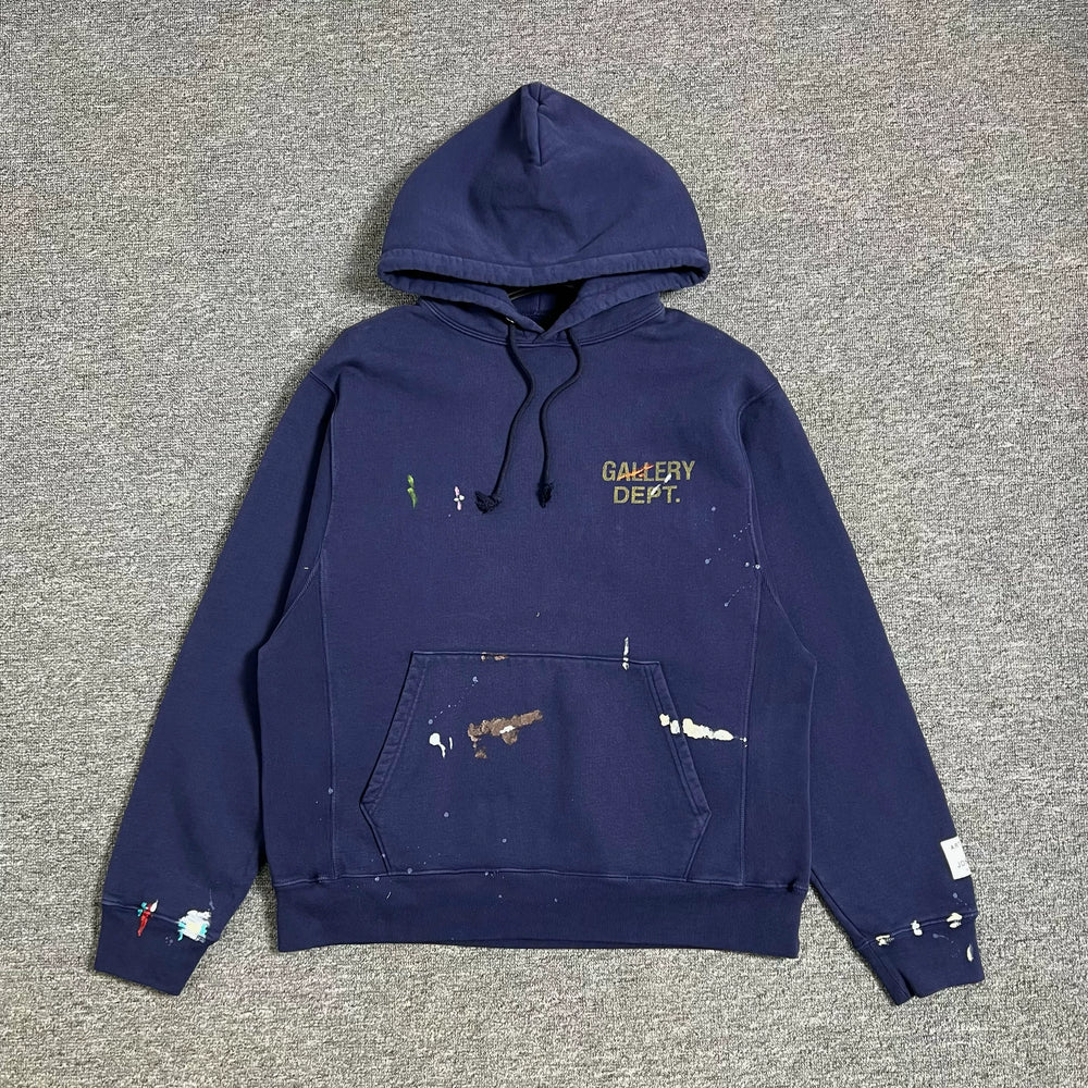 GALLERY DEPT.GD PAINT LOGO HOODIE hand-painted splashed ink hoodie letter logo sweatshirt