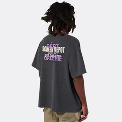 GALLERY DEPT SCREEN DEPOT Vintage Vintage Printed G-letter Short sleeved T-shirt Trendy Men and Women
