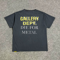 GALLERY DEPT. LIVE FOR METAL TEE 25 new washed and worn loose short sleeved T-shirt