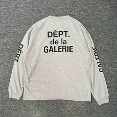 GALLERY DEPT. FRENCH COLOR L/S letter printed unisex long sleeved T-shirt