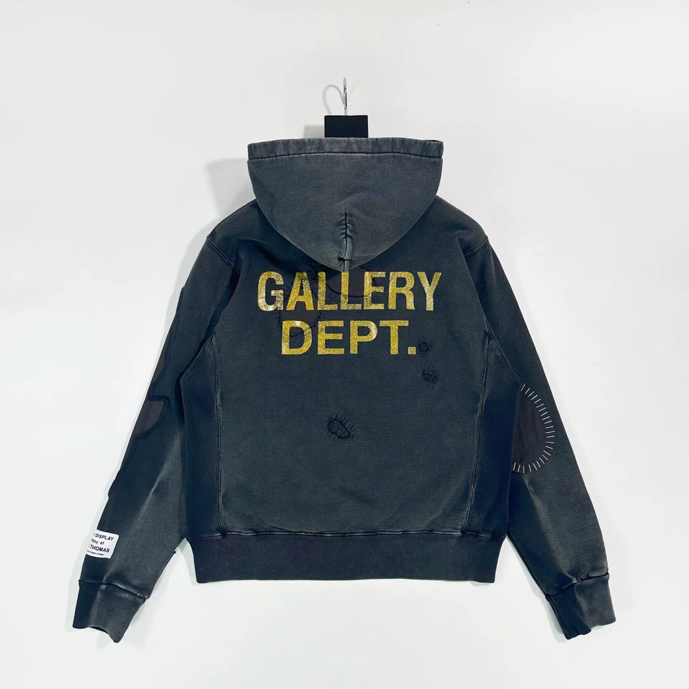 GALLERY DEPT. ARCHIVE HOODIE Washwater Damage Patch Waste Soil High Street Hoodie