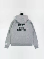 GALLERY DEPT. FRENCH Hemp Grey Basic French American High Street Zipper Hoodie Coat