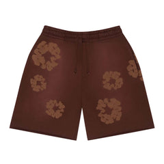 Denim Tears Mono Cotton Wreath Sweat Shorts 'Brown'