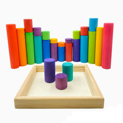 **Pre-order (Ships in 2-3 Weeks)**25 Pcs STAINED Large Building Rollers Rainbow with Storage Tray