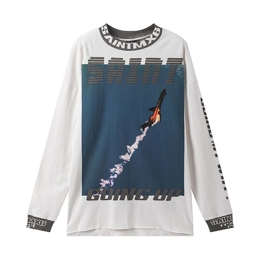 Saint Michael High-Collar Lightning & Arch Logo Sweatshirt