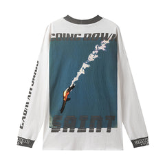 Saint Michael High-Collar Lightning & Arch Logo Sweatshirt