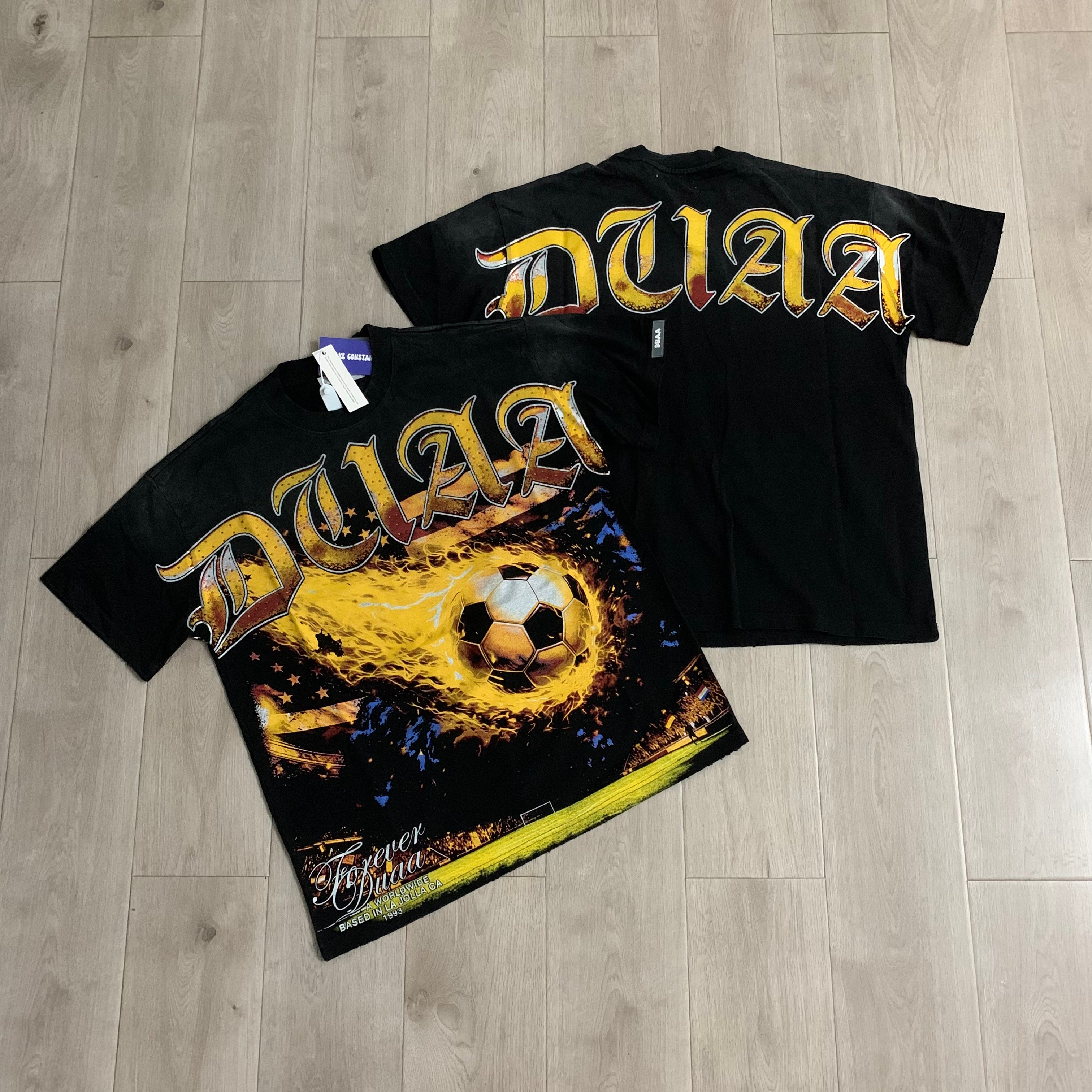 DUAA Futbol Soccer Graphic Foil Rhinestone T-Shirt