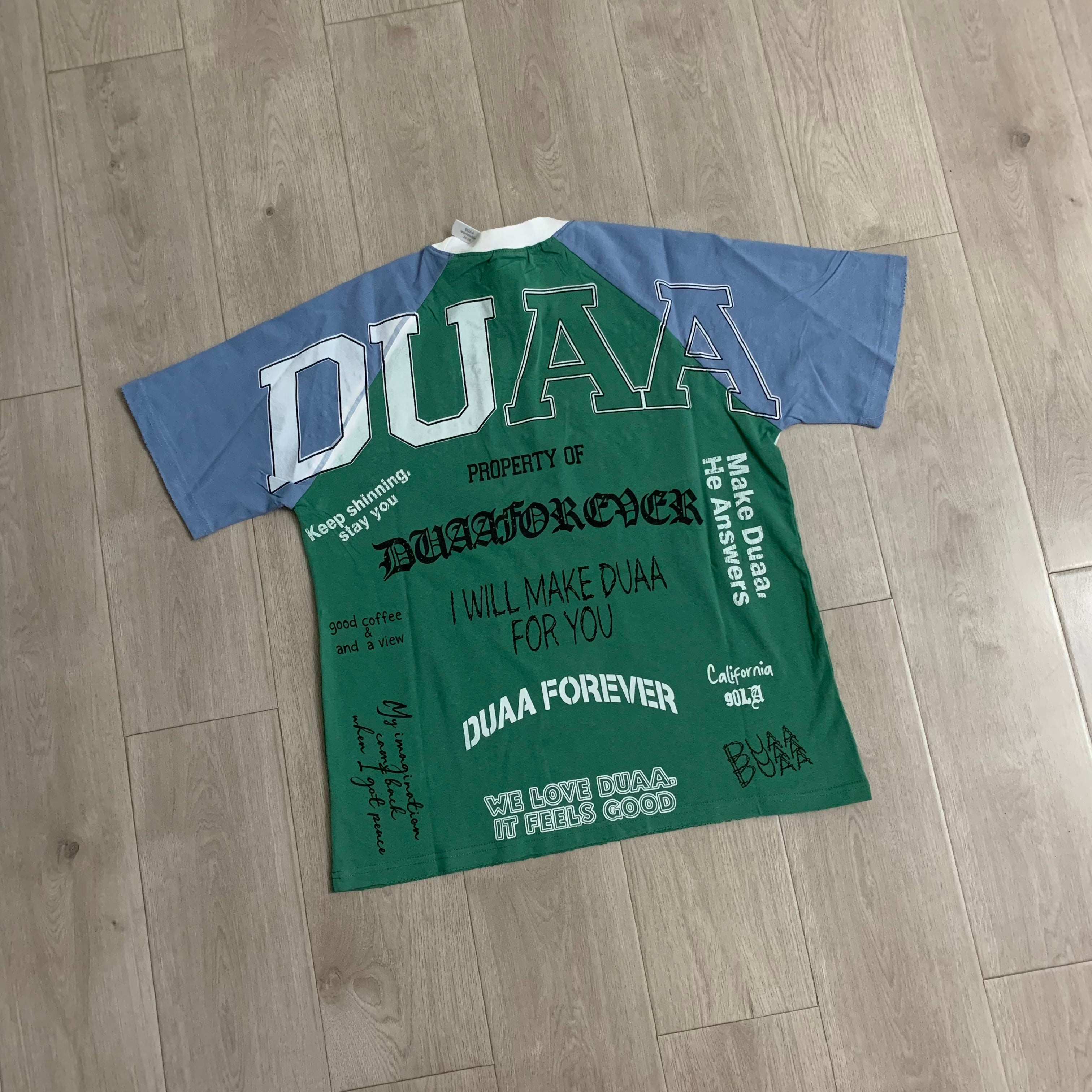 DUAA Court Block Patchwork Graphic Streetwear T-Shirt