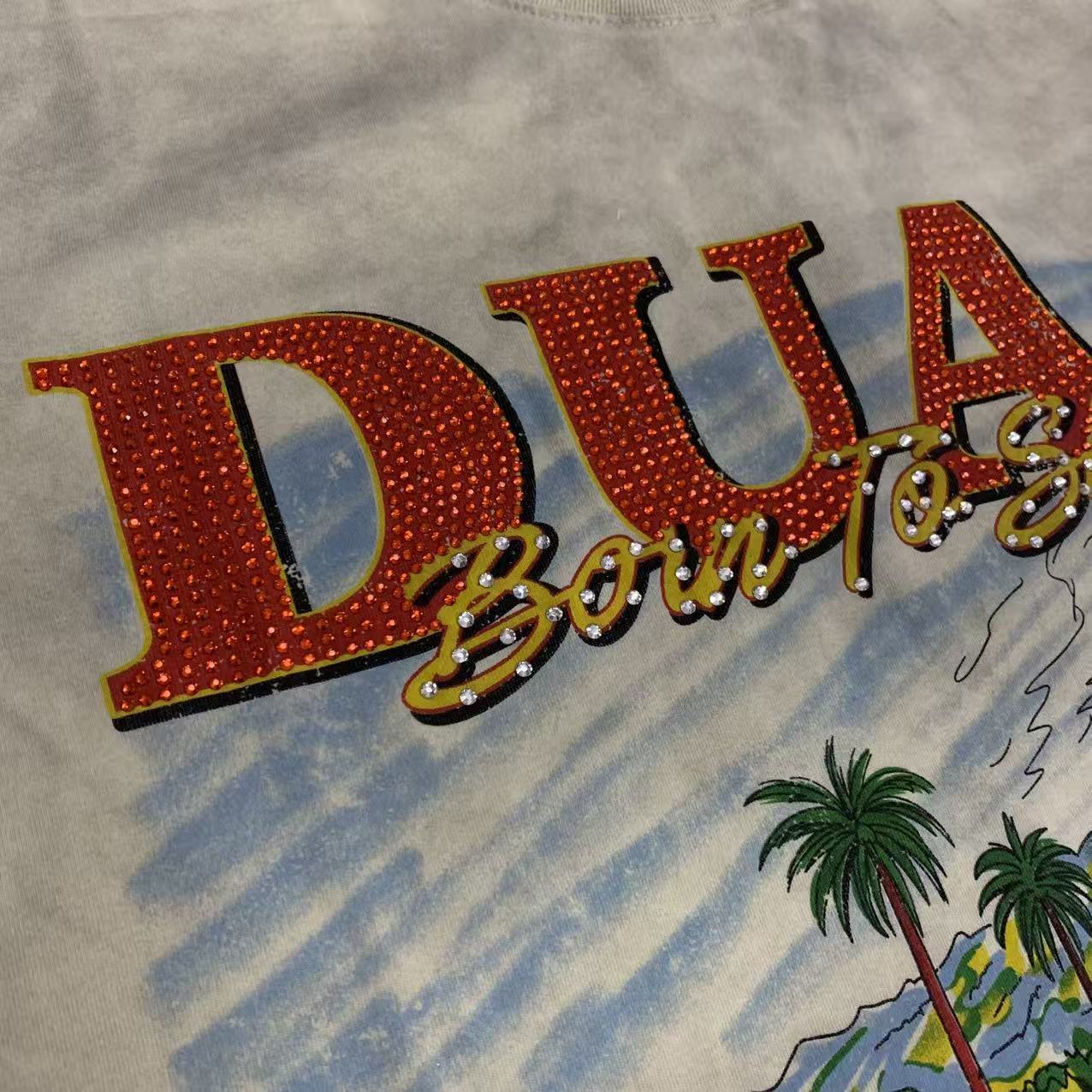 DUAA Hollywood Vintage Graphic Print Streetwear T-Shirt