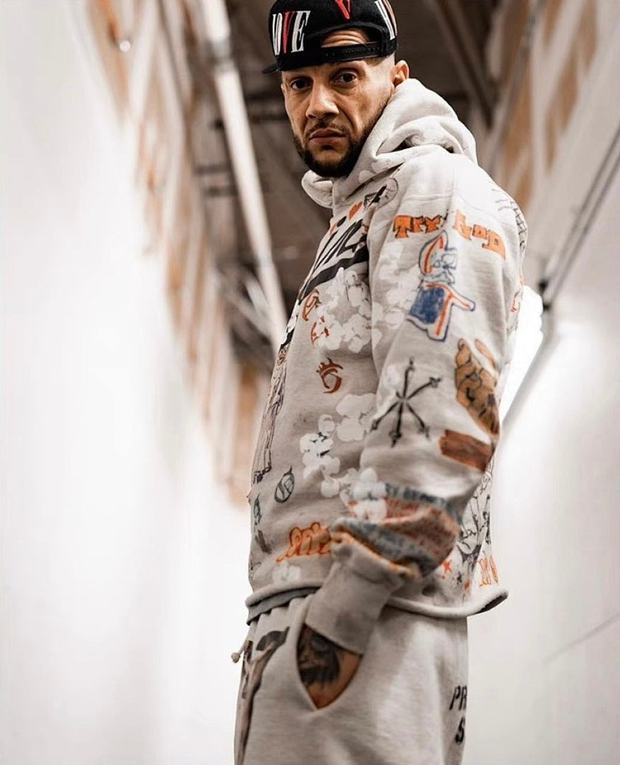 Saint Michael ST126 Full Graphic Collage Hoodie
