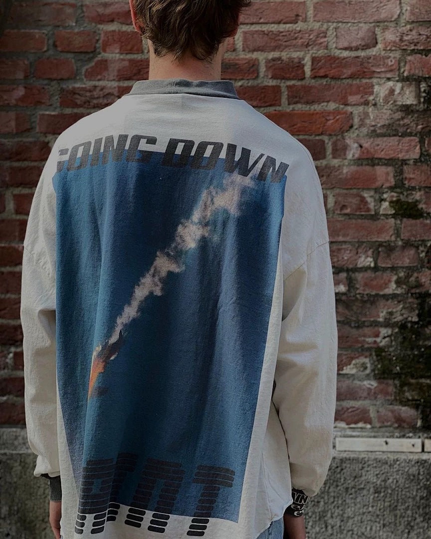 Saint Michael High-Collar Lightning & Arch Logo Sweatshirt