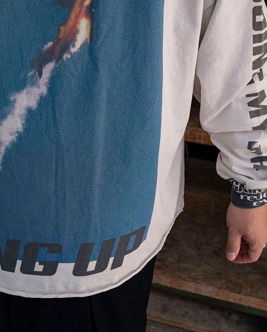 Saint Michael High-Collar Lightning & Arch Logo Sweatshirt