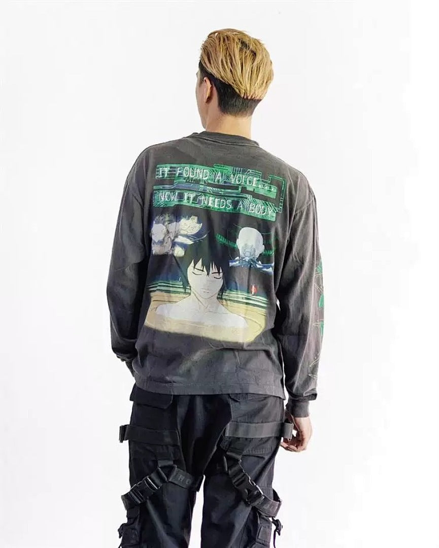 Saint Michael Figure Graphic & Back Illustration Sweatshirt