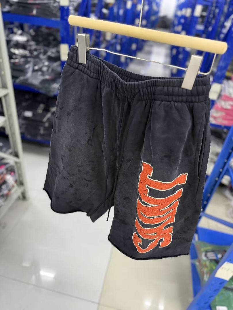 Saint Michael Distressed Vintage Effect Large Graphic Logo Sweat Shorts