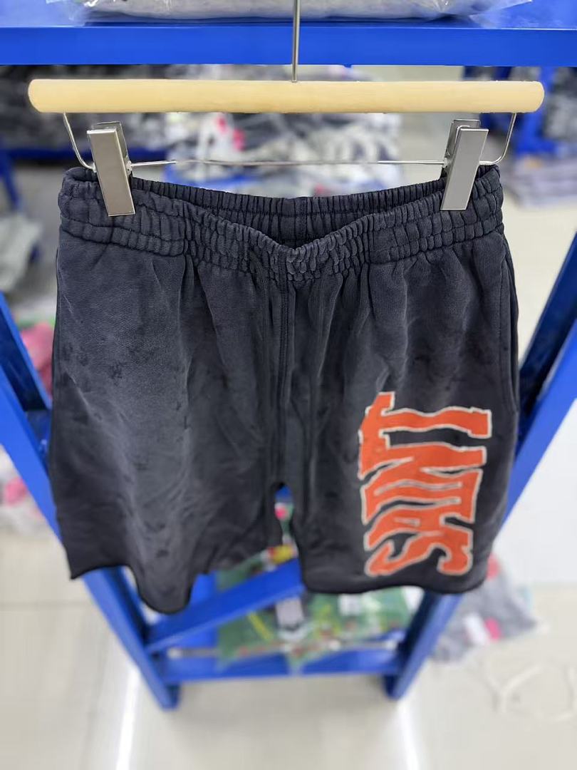 Saint Michael Distressed Vintage Effect Large Graphic Logo Sweat Shorts
