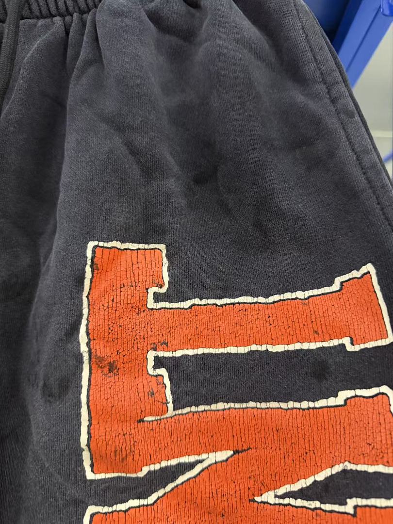 Saint Michael Distressed Vintage Effect Large Graphic Logo Sweat Shorts
