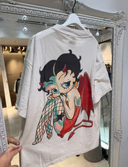 Saint Michael Devil Boop Graphic Double-Sided T-Shirt