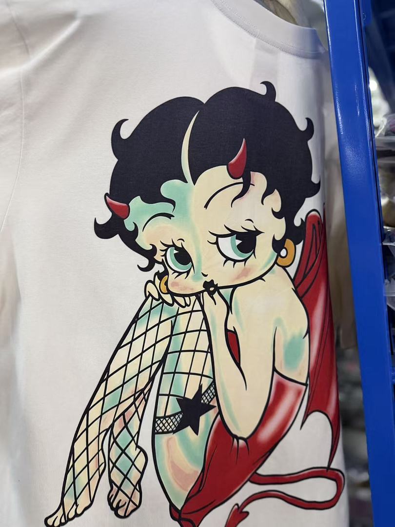 Saint Michael Devil Boop Graphic Double-Sided T-Shirt