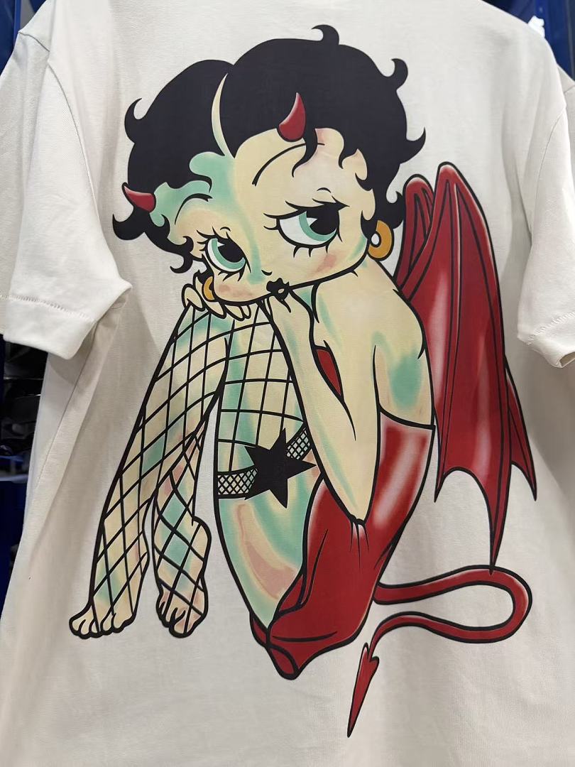 Saint Michael Devil Boop Graphic Double-Sided T-Shirt