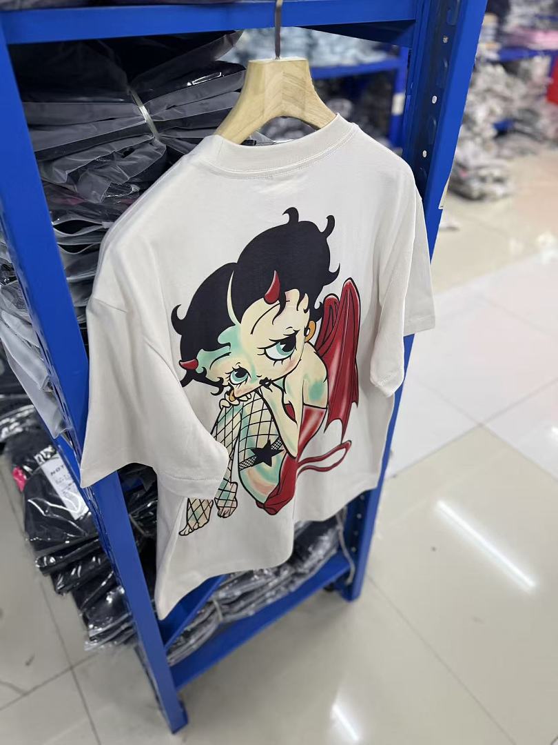 Saint Michael Devil Boop Graphic Double-Sided T-Shirt