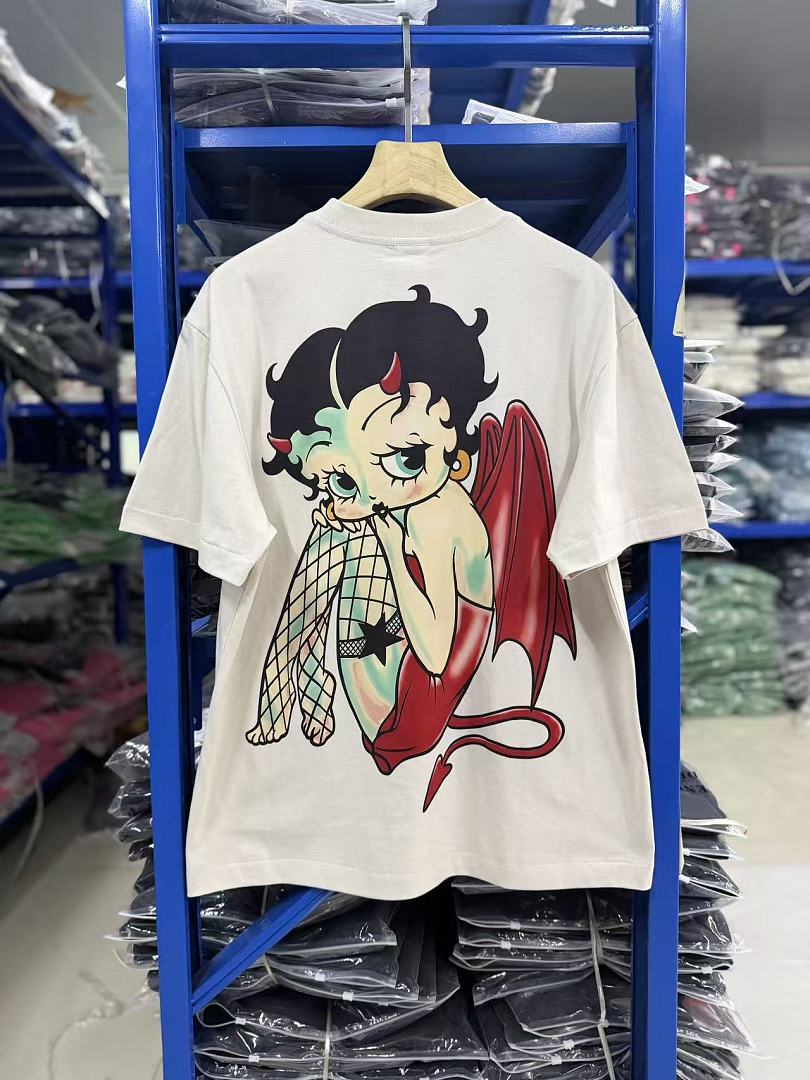 Saint Michael Devil Boop Graphic Double-Sided T-Shirt
