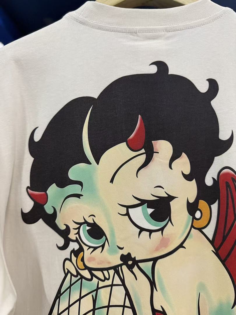 Saint Michael Devil Boop Graphic Double-Sided T-Shirt