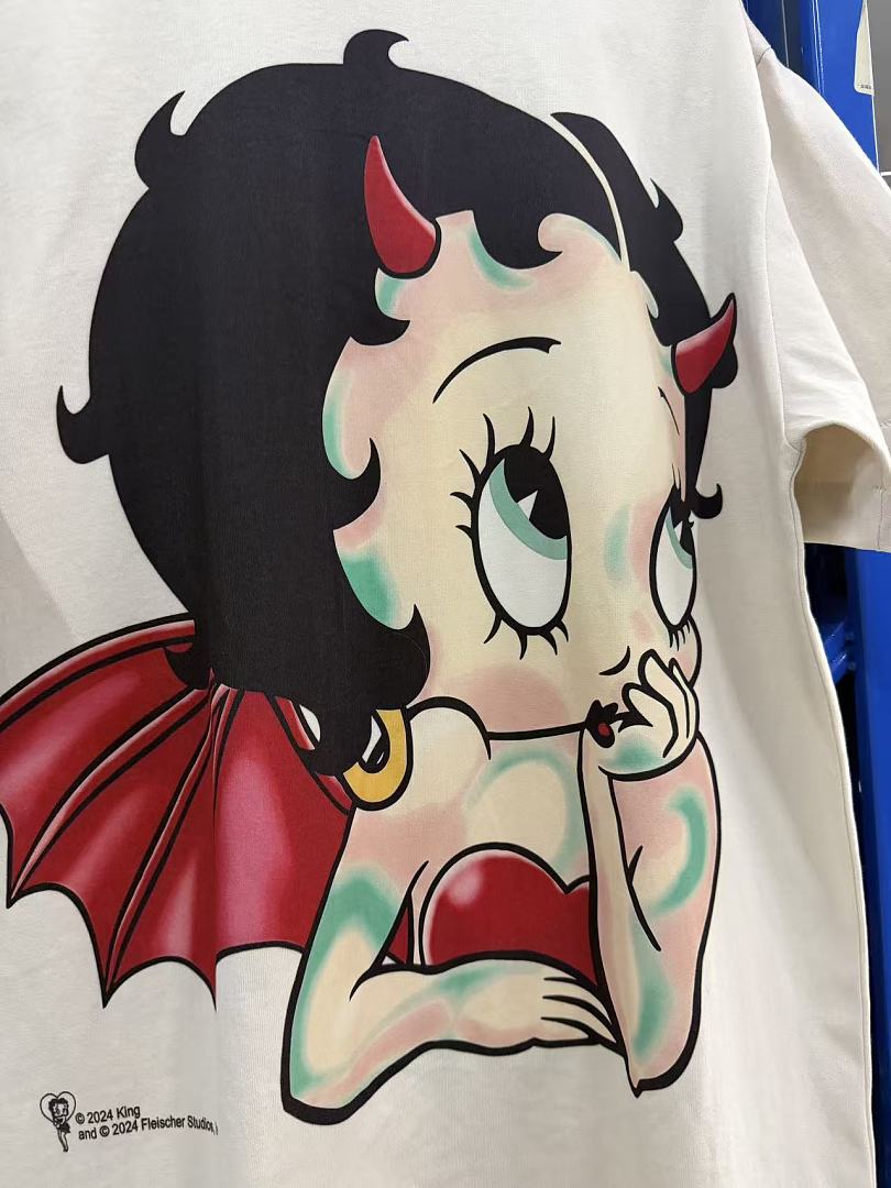 Saint Michael Devil Boop Graphic Double-Sided T-Shirt