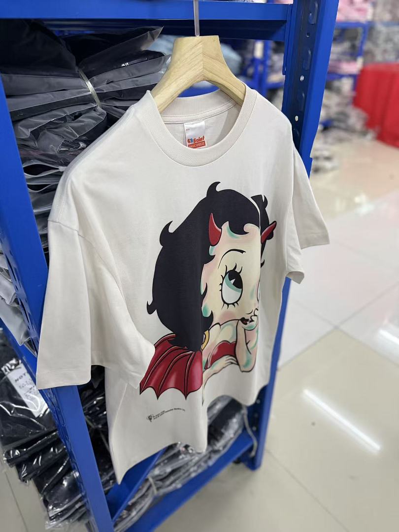 Saint Michael Devil Boop Graphic Double-Sided T-Shirt