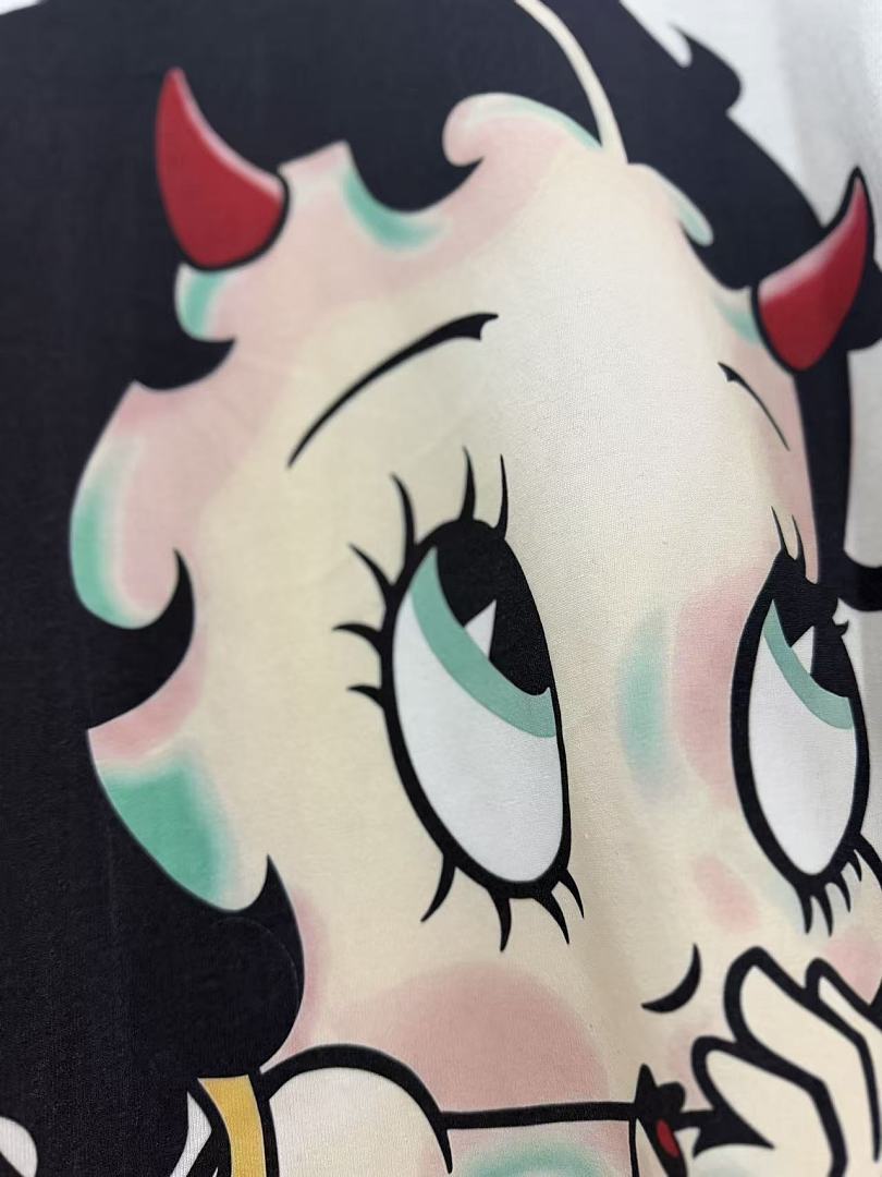Saint Michael Devil Boop Graphic Double-Sided T-Shirt