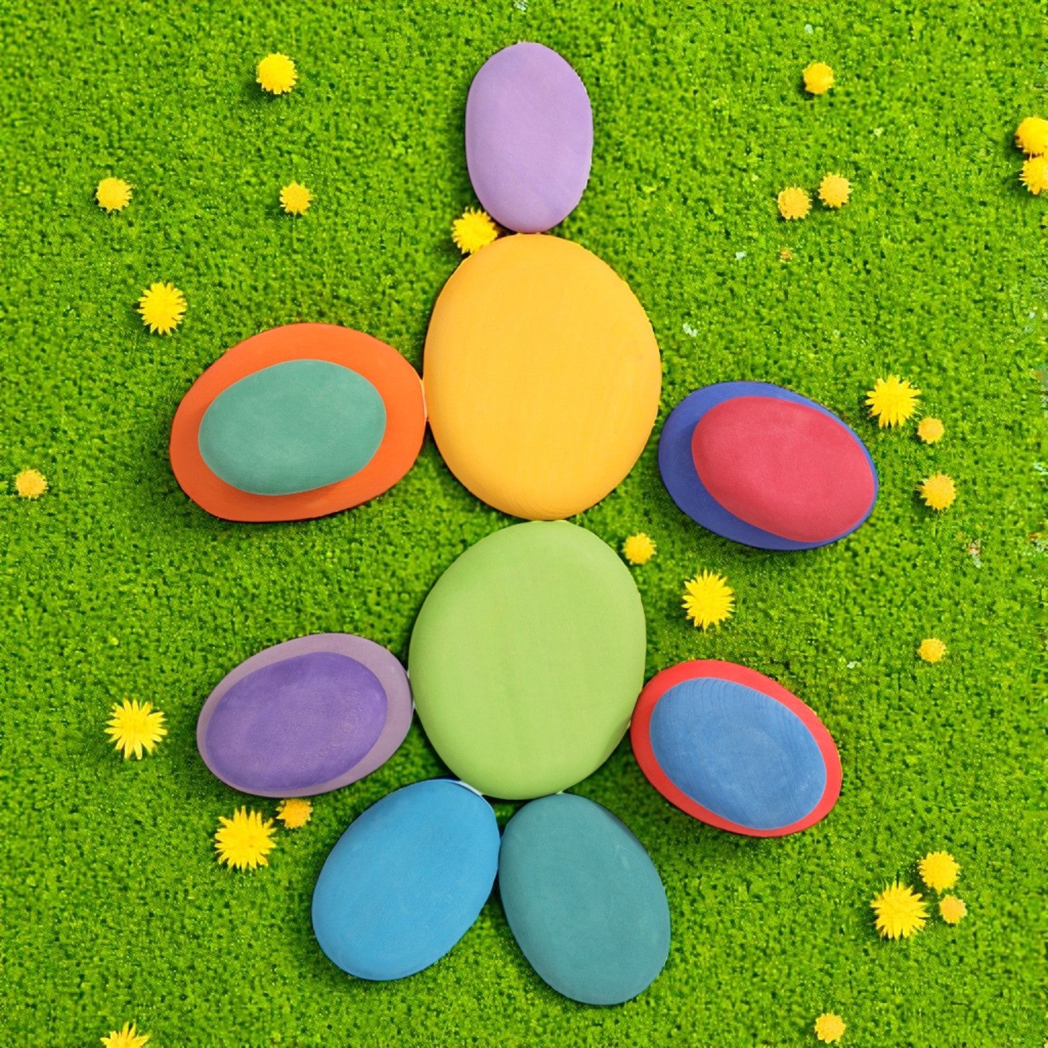 **Pre-order (Ships in 2-3 Weeks)**20-Piece Stained Wooden Stacking Pebbles Set