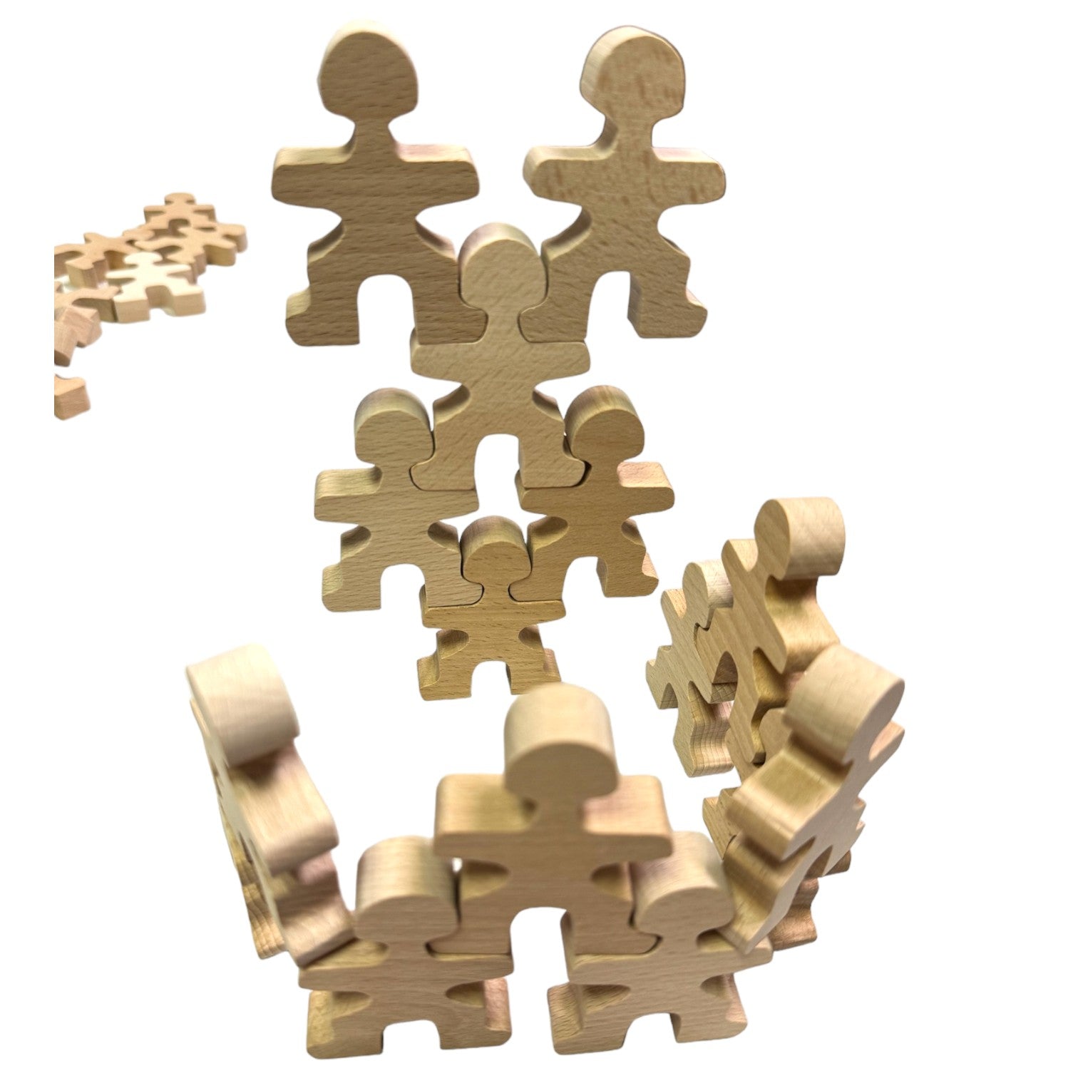 32-Piece Wooden Little Balancing People Stacking Set | Mindful Open-Ended Play
