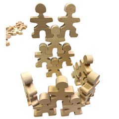 32-Piece Wooden Little Balancing People Stacking Set | Mindful Open-Ended Play