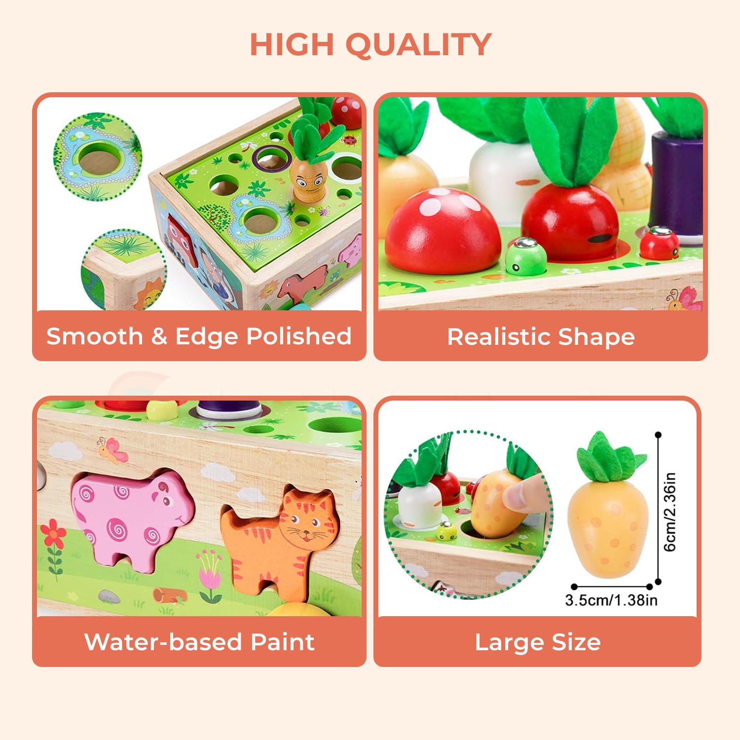 Montessori Carrot Harvest Toy